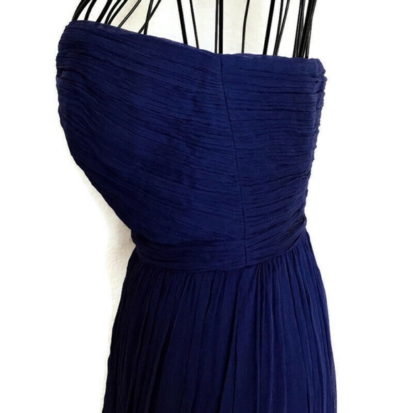 J. Crew Elegant Navy Blue Maxi Dress - Picture 5 of 8